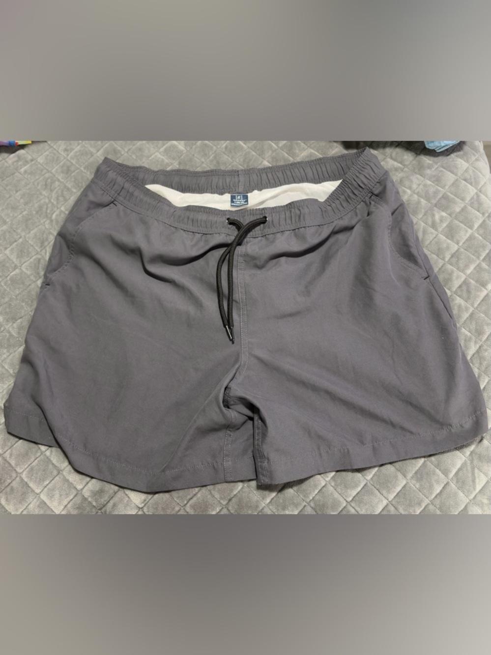 Men's Gray Swim Board Shorts - L